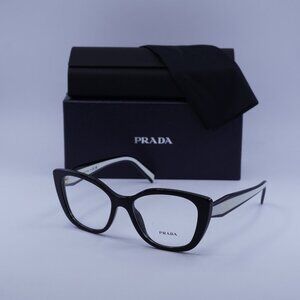 Prada PRB04V 16K1O1 Cat Eye Eyeglasses - Black 53mm